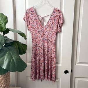 French Connection Floral Dress V Neck